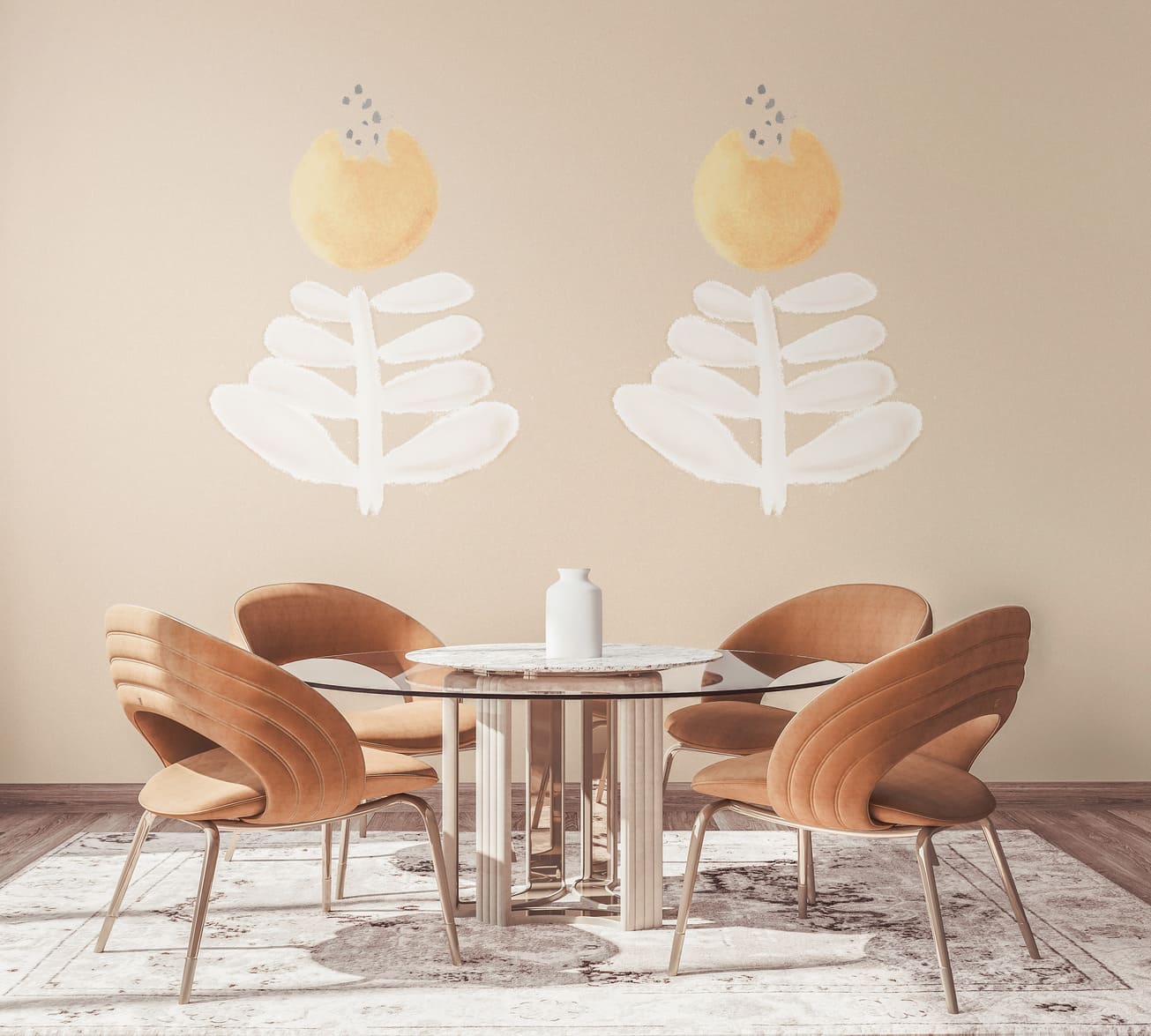 Панно Luna Крафт Бутон CRF13 002 3×1 фото в интерьере